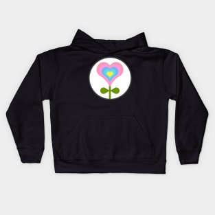 A flower shaped like a heart Kids Hoodie